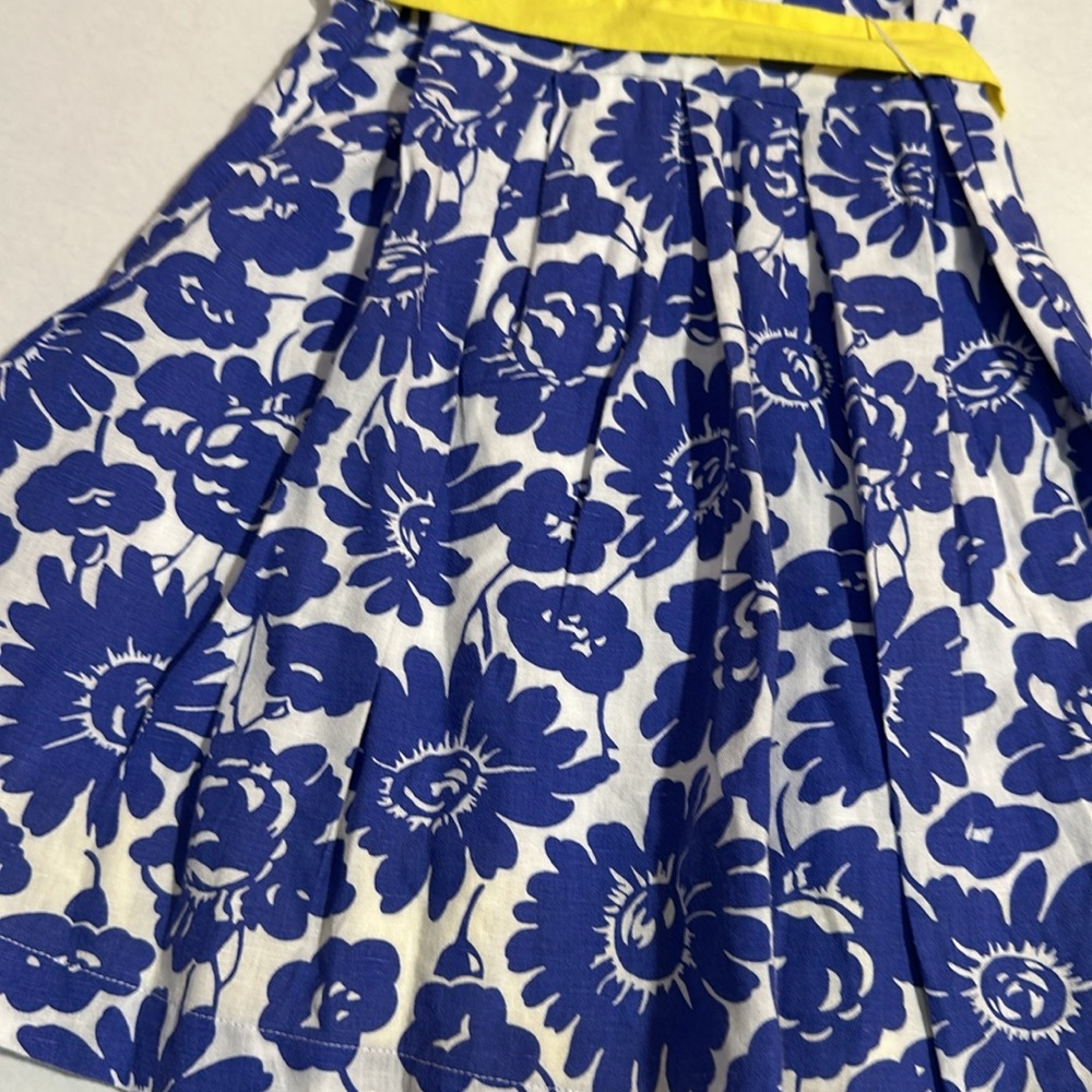 Mini Boden Floral Blue and Yellow Kids Dress - Picture 3 of 10